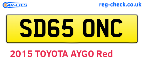 SD65ONC are the vehicle registration plates.