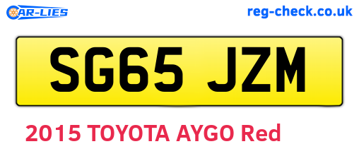 SG65JZM are the vehicle registration plates.