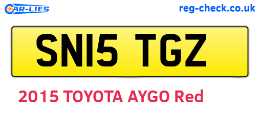 SN15TGZ are the vehicle registration plates.