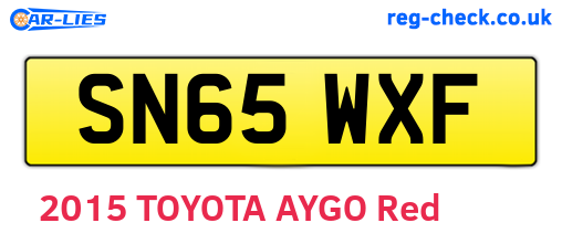 SN65WXF are the vehicle registration plates.