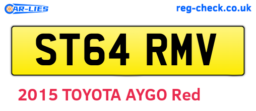 ST64RMV are the vehicle registration plates.