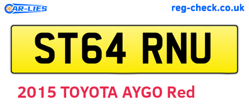 ST64RNU are the vehicle registration plates.
