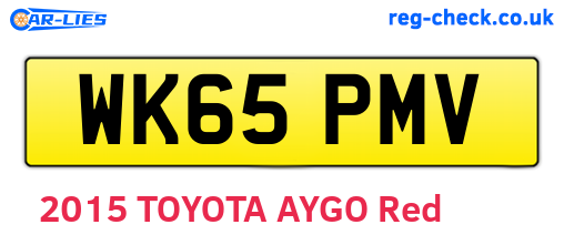 WK65PMV are the vehicle registration plates.