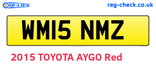 WM15NMZ are the vehicle registration plates.