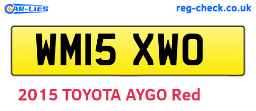 WM15XWO are the vehicle registration plates.