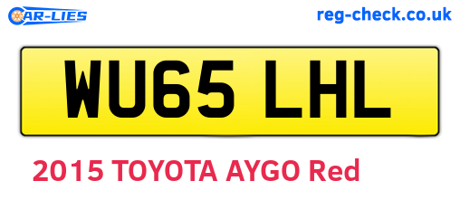 WU65LHL are the vehicle registration plates.