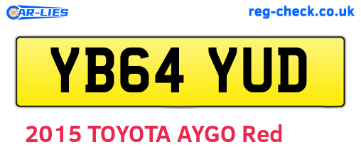 YB64YUD are the vehicle registration plates.