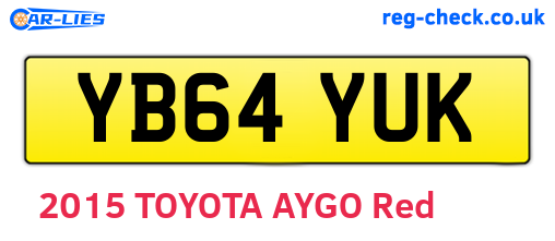YB64YUK are the vehicle registration plates.