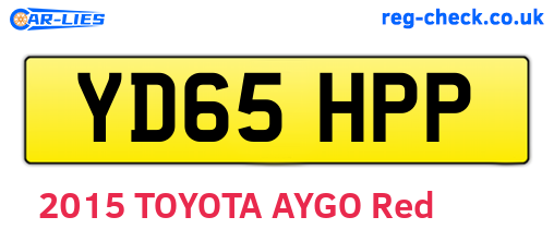 YD65HPP are the vehicle registration plates.