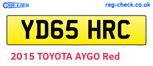 YD65HRC are the vehicle registration plates.