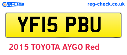 YF15PBU are the vehicle registration plates.