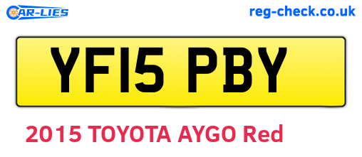 YF15PBY are the vehicle registration plates.