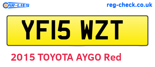 YF15WZT are the vehicle registration plates.
