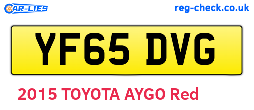 YF65DVG are the vehicle registration plates.