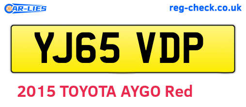 YJ65VDP are the vehicle registration plates.