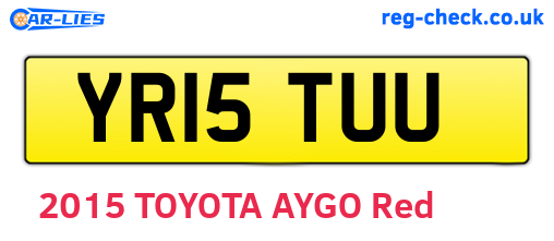 YR15TUU are the vehicle registration plates.