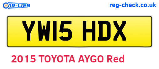 YW15HDX are the vehicle registration plates.