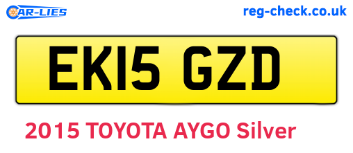 EK15GZD are the vehicle registration plates.