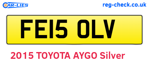 FE15OLV are the vehicle registration plates.
