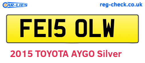 FE15OLW are the vehicle registration plates.