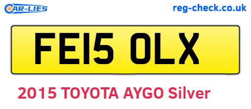 FE15OLX are the vehicle registration plates.