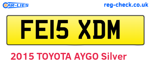 FE15XDM are the vehicle registration plates.