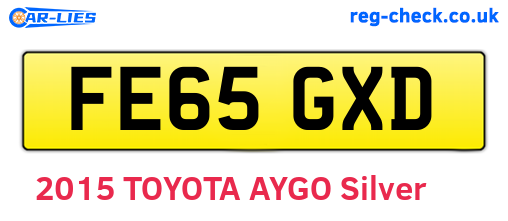 FE65GXD are the vehicle registration plates.