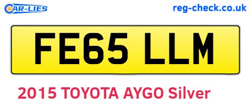 FE65LLM are the vehicle registration plates.