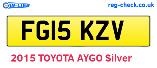 FG15KZV are the vehicle registration plates.
