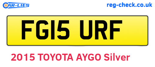 FG15URF are the vehicle registration plates.