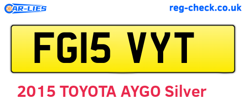 FG15VYT are the vehicle registration plates.
