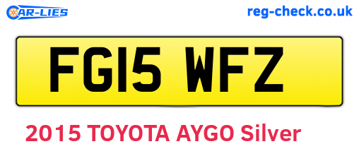 FG15WFZ are the vehicle registration plates.