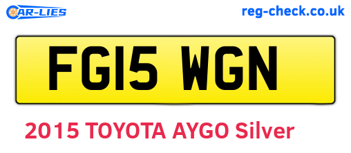 FG15WGN are the vehicle registration plates.