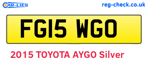 FG15WGO are the vehicle registration plates.