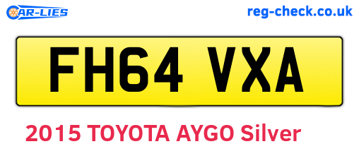 FH64VXA are the vehicle registration plates.