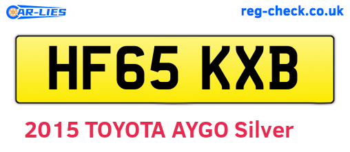 HF65KXB are the vehicle registration plates.