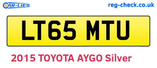 LT65MTU are the vehicle registration plates.