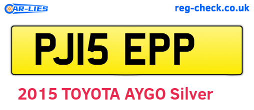 PJ15EPP are the vehicle registration plates.