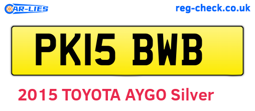 PK15BWB are the vehicle registration plates.
