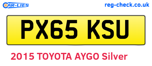 PX65KSU are the vehicle registration plates.
