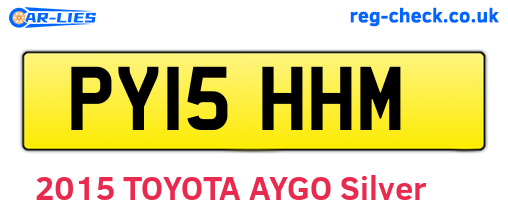 PY15HHM are the vehicle registration plates.
