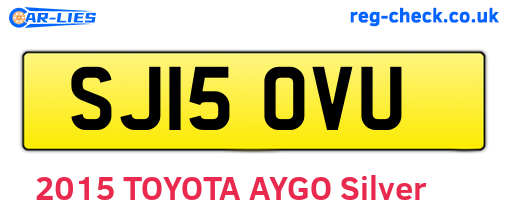 SJ15OVU are the vehicle registration plates.