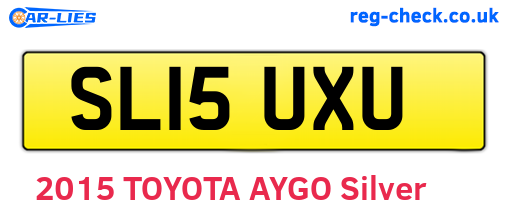SL15UXU are the vehicle registration plates.