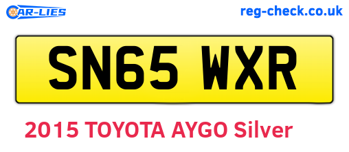 SN65WXR are the vehicle registration plates.