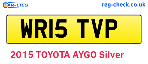 WR15TVP are the vehicle registration plates.