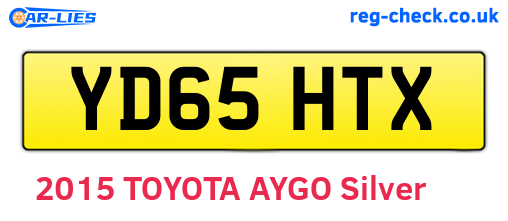 YD65HTX are the vehicle registration plates.