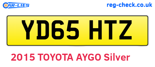 YD65HTZ are the vehicle registration plates.