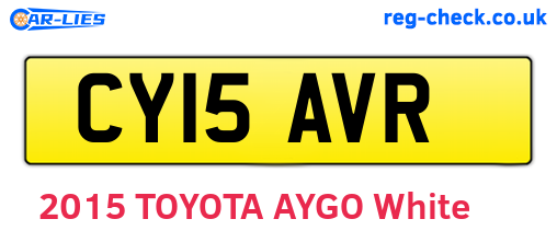 CY15AVR are the vehicle registration plates.
