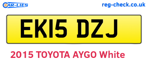 EK15DZJ are the vehicle registration plates.
