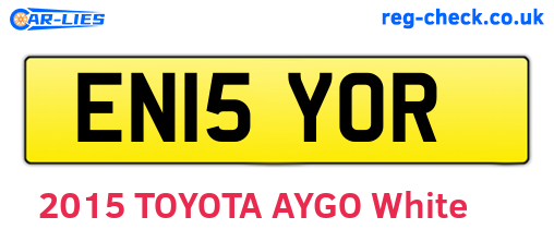 EN15YOR are the vehicle registration plates.